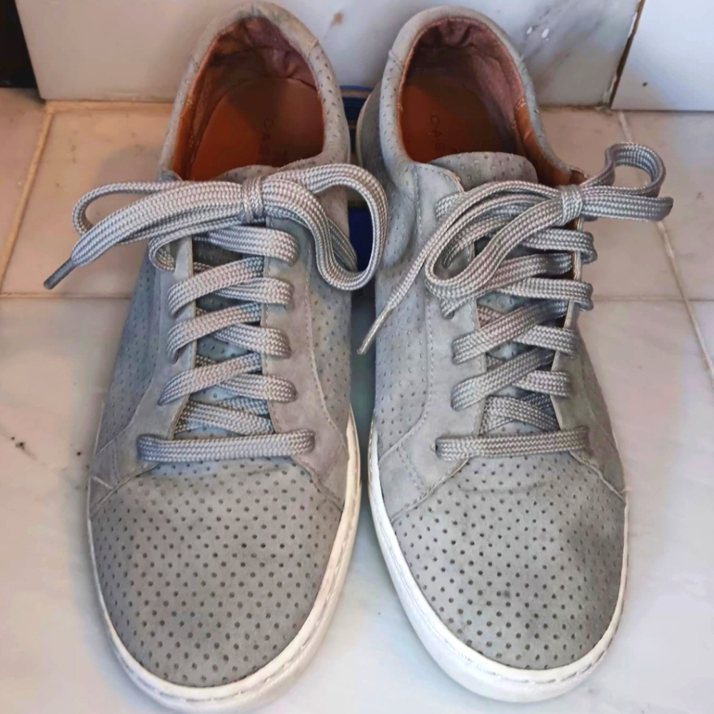 Caslon Perforated Suede Lace-Up Sneakers